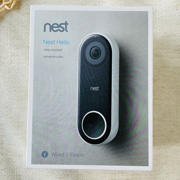 BNIB Nest Hello Video Doorbell (Wired) Camera + Security + Silicone Cover (Snow) - Picture 13 of 16